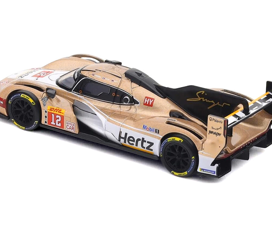 Porsche 963 #12 Callum Ilott - Will Stevens - Norman Nato "Hertz Team Jota" Hypercar Team Winner "FIA World Endurance Championship" (2024) with Display Case "Race" Series 1/43 Diecast Model Car by Bburago Automotive