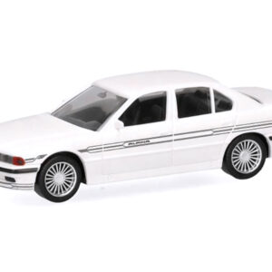 BMW Alpina B12 White 1/87 (HO) Plastic Model Car by Herpa from the Sports Car Racing Collectibles store collection.