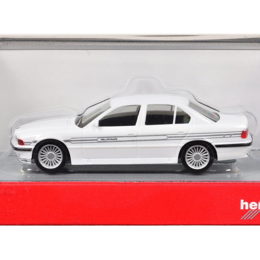 BMW Alpina B12 White 1/87 (HO) Plastic Model Car by Herpa Automotive