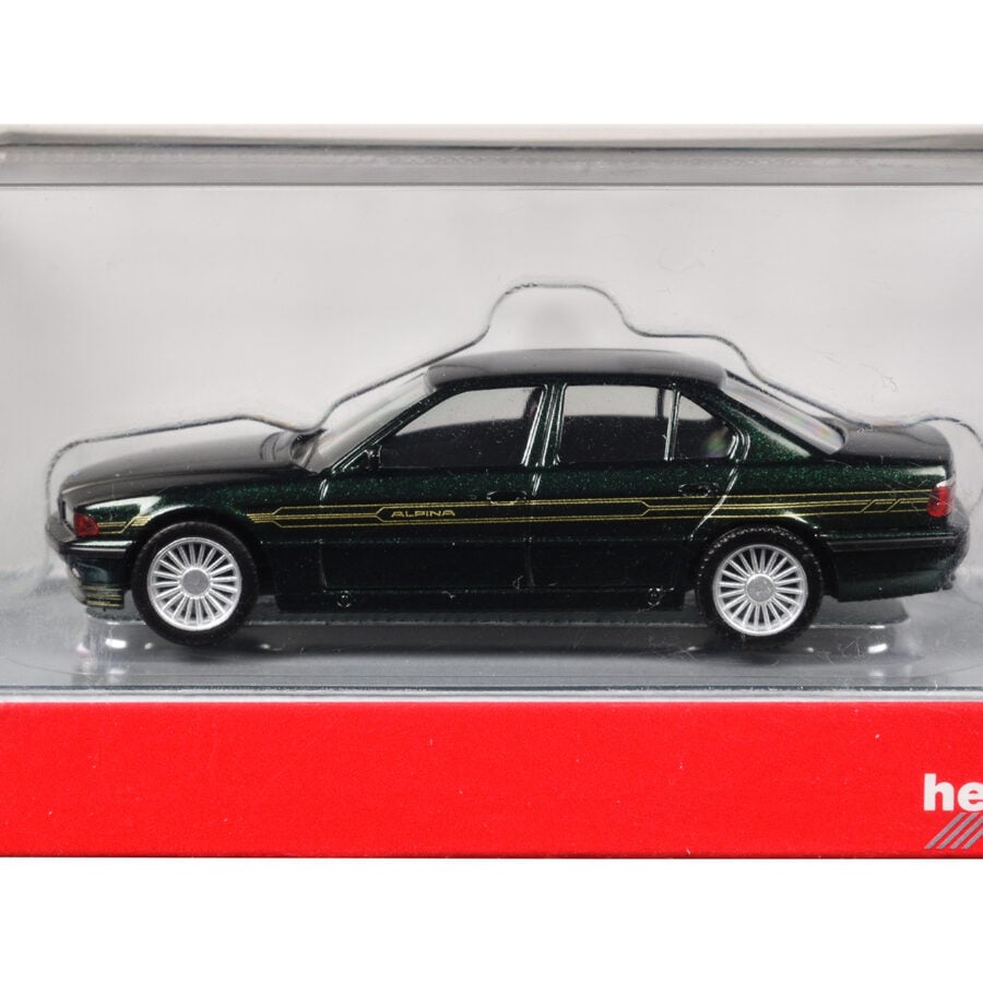 BMW Alpina B12 Green Metallic 1/87 (HO) Plastic Model Car by Herpa BMW