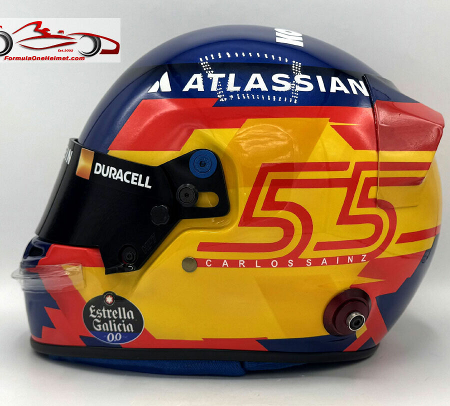 Carlos Sainz 2025 F1 Helmet Williams F1 Monaco GP Track Art