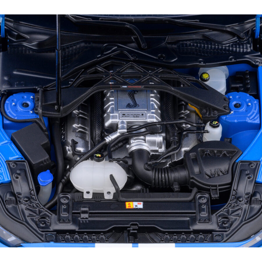 Ford Mustang Shelby GT500 Grabber Blue with White Stripes 1/18 Model Car by Autoart Automotive