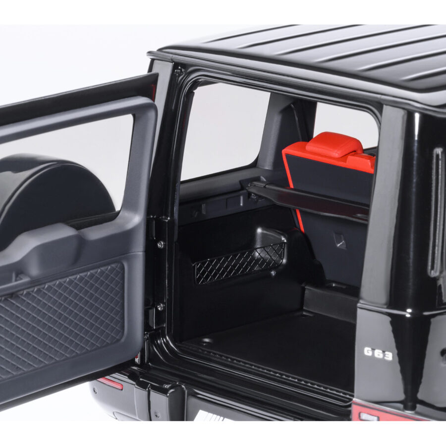 2019 Mercedes-Benz AMG G63 Black with Red Interior 1/18 Model Car by Autoart Automotive
