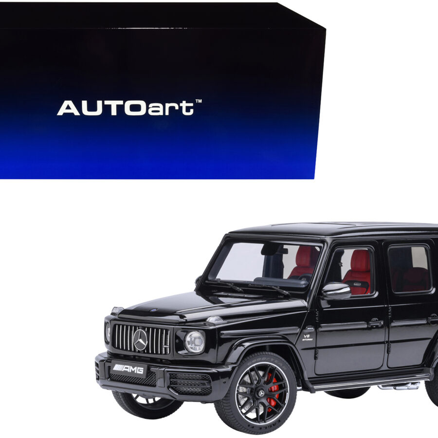 2019 Mercedes-Benz AMG G63 Black with Red Interior 1/18 Model Car by Autoart Automotive