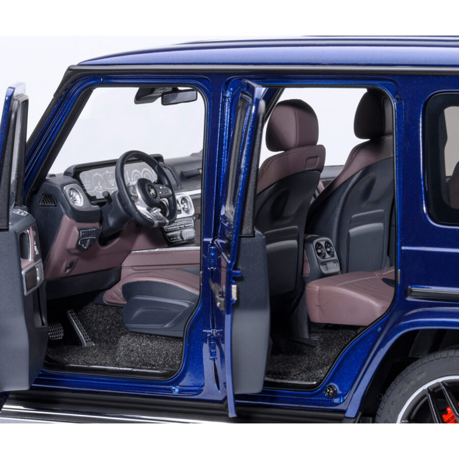 2019 Mercedes-Benz AMG G63 Brilliant Blue Metallic 1/18 Model Car by Autoart Automotive