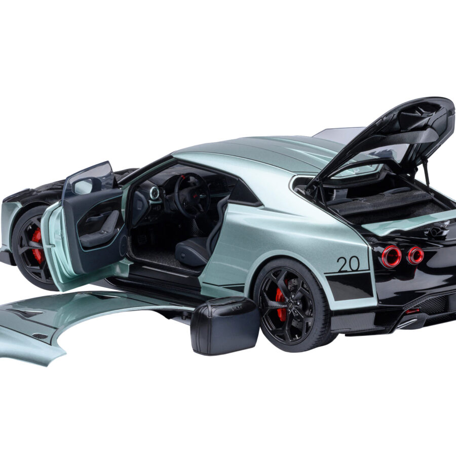Nissan GT-R50 By ItalDesign Green Metallic and Black 1/18 Model Car by Autoart Automotive