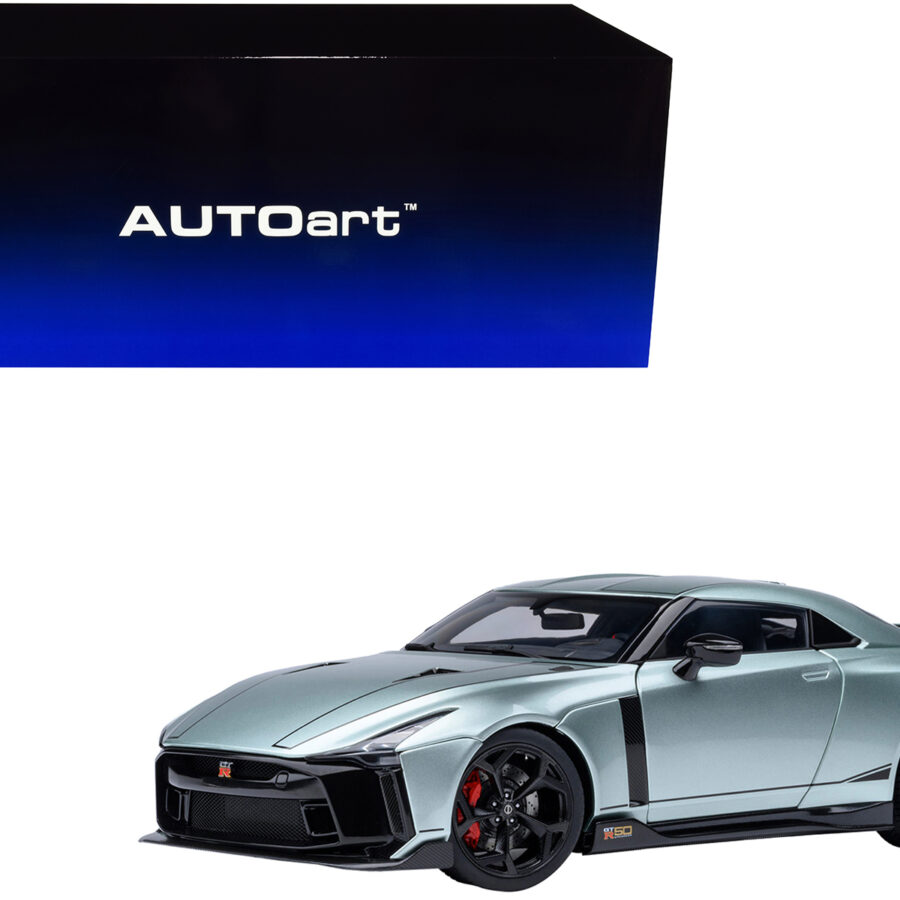 Nissan GT-R50 By ItalDesign Green Metallic and Black 1/18 Model Car by Autoart Automotive