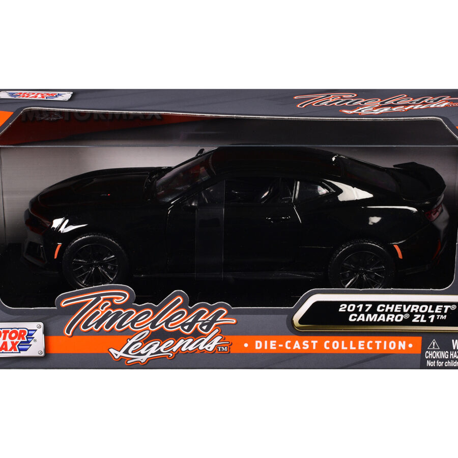 2017 Chevrolet Camaro ZL1 Black 1/24 Diecast Model Car by Motormax Automotive