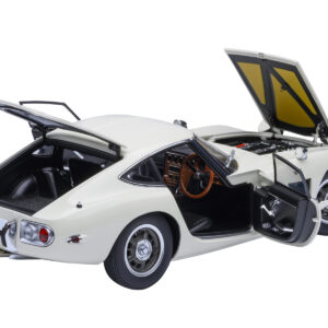 1967 Toyota 2000GT RHD (Right Hand Drive) White 1/18 Model Car by Autoart Sports Car Racing Model Cars by Diecast Mania