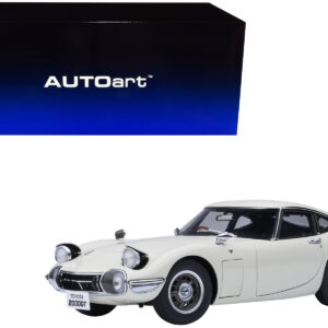 1967 Toyota 2000GT RHD (Right Hand Drive) White 1/18 Model Car by Autoart Sports Car Racing Model Cars by Diecast Mania