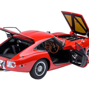 1967 Toyota 2000GT RHD (Right Hand Drive) Red 1/18 Model Car by Autoart Sports Car Racing Model Cars by Diecast Mania