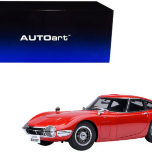 1967 Toyota 2000GT RHD (Right Hand Drive) Red 1/18 Model Car by Autoart Sports Car Racing Model Cars by Diecast Mania