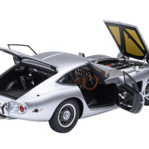1967 Toyota 2000GT RHD (Right Hand Drive) Silver Metallic 1/18 Model Car by Autoart  by Diecast Mania