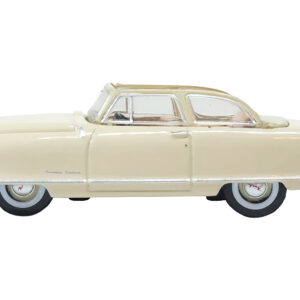 1950 Nash Rambler Custom Landau Convertible (Open) Champagne Ivory 1/87 (HO) Scale Diecast Model Car by Oxford Diecast  by Diecast Mania