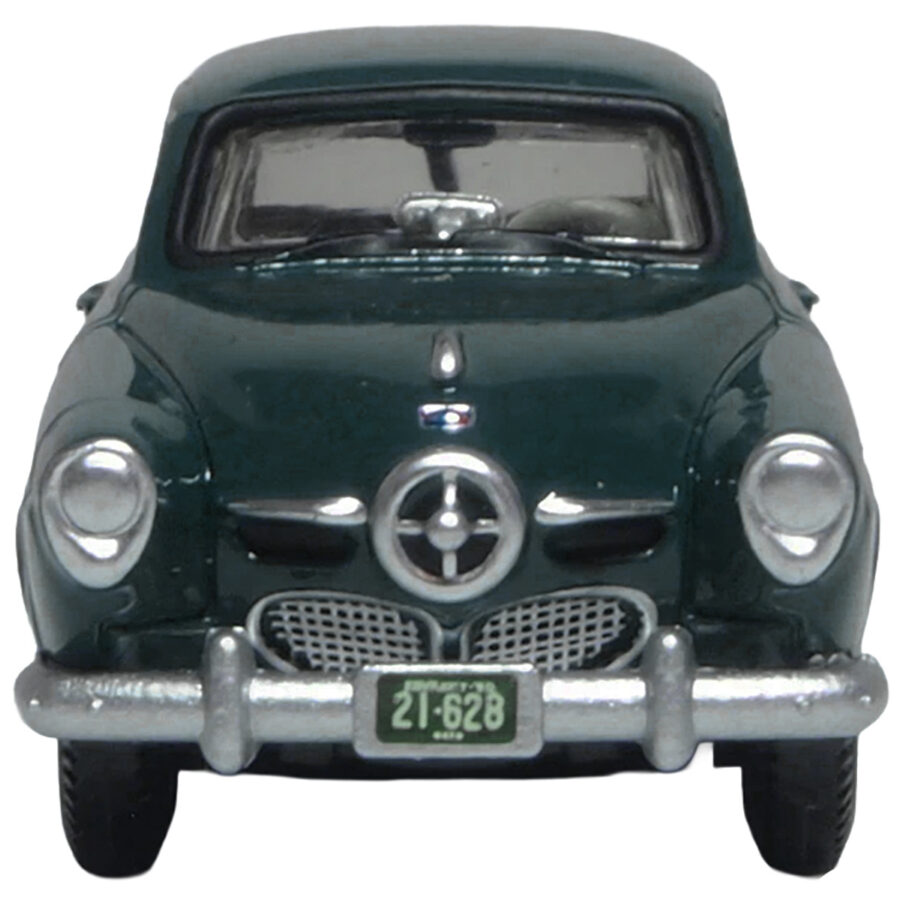1950 Studebaker Champion Starlight Coupe Aqua Green 1/87 (HO) Scale Diecast Model Car by Oxford Diecast Automotive