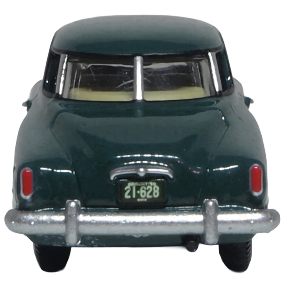 1950 Studebaker Champion Starlight Coupe Aqua Green 1/87 (HO) Scale Diecast Model Car by Oxford Diecast Automotive