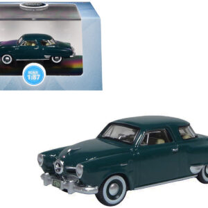 1950 Studebaker Champion Starlight Coupe Aqua Green 1/87 (HO) Scale Diecast Model Car by Oxford Diecast  by Diecast Mania