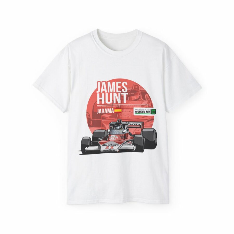 James Hunt 1976 Jarama Grand Prix T-Shirt | Formula One Legend Tee F1 Jackets