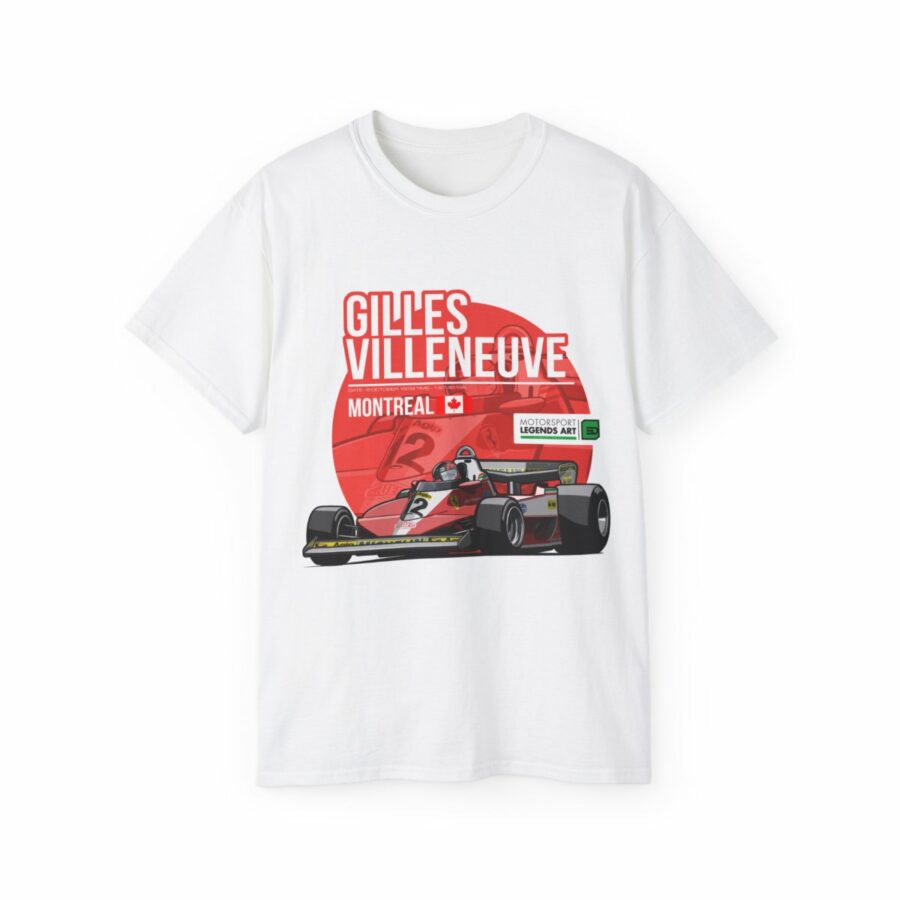 Gilles Villeneuve 1978 Montreal T-Shirt | Formula One Legend Tee | Retro Vintage F1 from the F1 Jackets store collection.