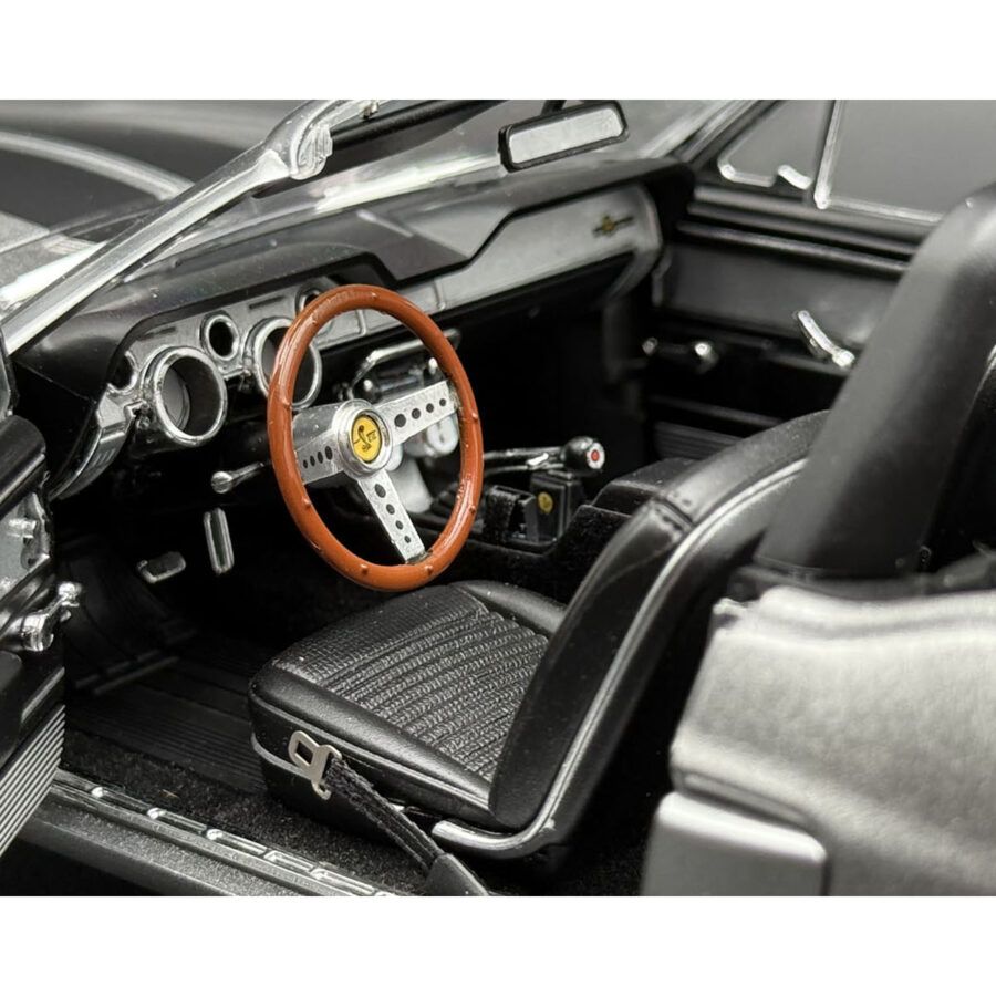 1967 Shelby GT500 Pro Touring Convertible Gun Metal Gray Metallic with Black Stripes Limited Edition to 312 pieces Worldwide 1/18 Diecast Model Car by ACME Automotive