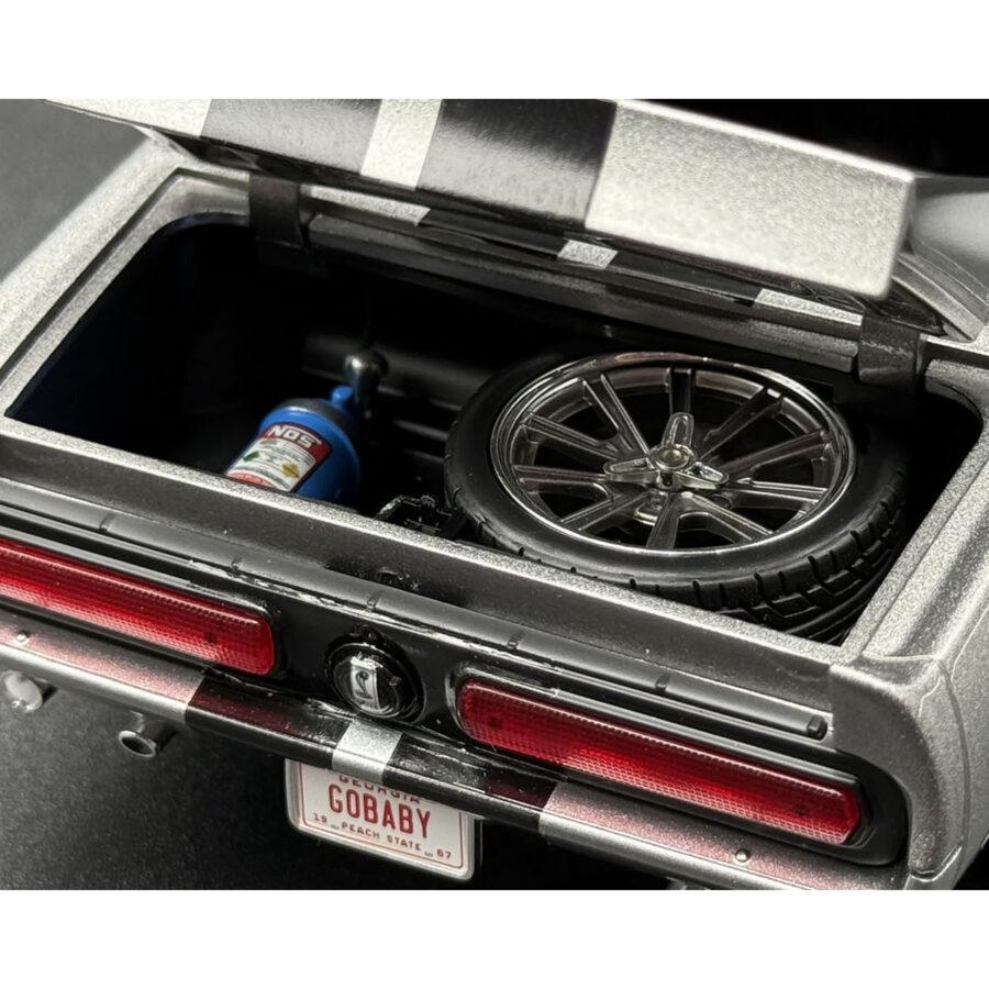 1967 Shelby GT500 Pro Touring Convertible Gun Metal Gray Metallic with Black Stripes Limited Edition to 312 pieces Worldwide 1/18 Diecast Model Car by ACME Automotive
