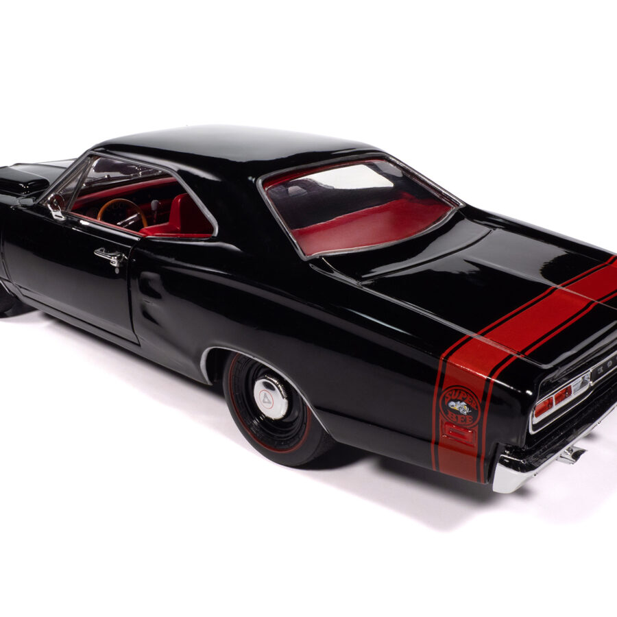 1969 Dodge Coronet Super Bee "Muscle Car & Corvette Nationals" (MCACN) Black with Red Interior "American Muscle" Series 1/18 Diecast Model Car by Auto World USA GP - Americas Track Art