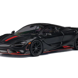 McLaren 765LT Matt Black with Red Accents and Extra Wheels 1/64 Diecast Model Car by CM Model from the Sports Car Racing Model Cars store collection.