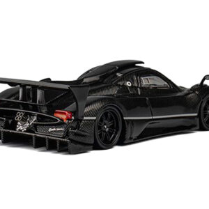 Pagani Zonda Revolucion Black Full Carbon with Extra Wheels 1/64 Diecast Model Car by CM Model from the Sports Car Racing Model Cars store collection.