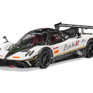 Pagani Zonda Revolucion White and Carbon with Extra Wheels 1/64 Diecast Model Car by CM Model  by Diecast Mania