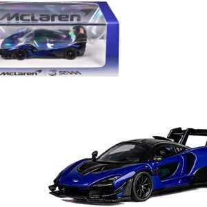 McLaren Senna GTR Blue Metallic with Black Top 1/64 Diecast Model Car by CM Model from the Sports Car Racing Collectibles store collection.