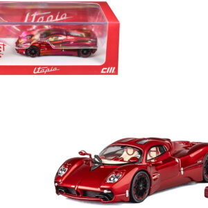 Pagani Utopia Red Metallic with Red Carbon Top 1/64 Diecast Model Car by CM Model from the Sports Car Racing Model Cars store collection.