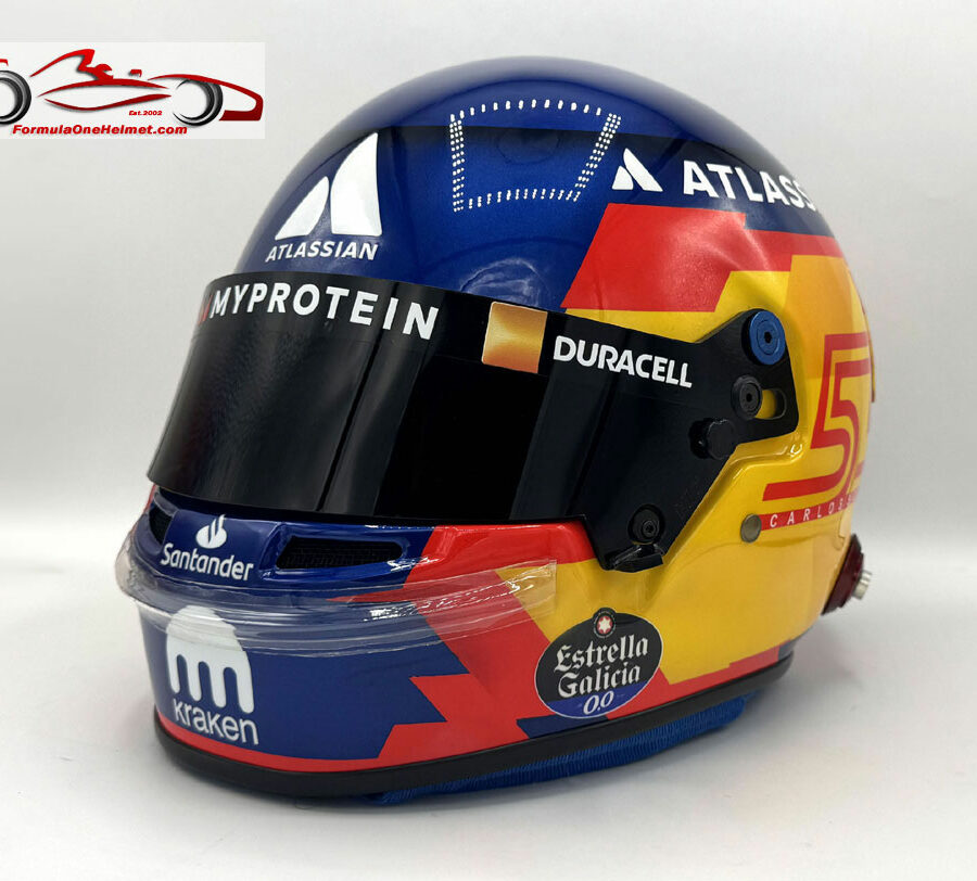 Carlos Sainz 2025 F1 Helmet Williams F1 Monaco GP Track Art