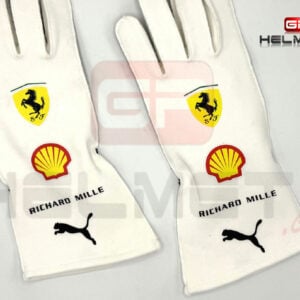 Lewis Hamilton & Charles Leclerc 2025 Miami GP Racing gloves from the Formula 1 Memorabilia store collection.