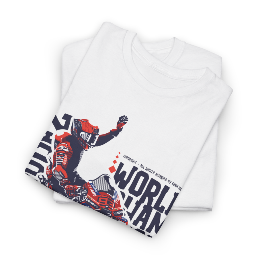 Marc Marquez 2025 MotoGP World Champion T-Shirt | MotoGP Legend Racing Tee | Ducati Lenovo MotoGP Memorabilia