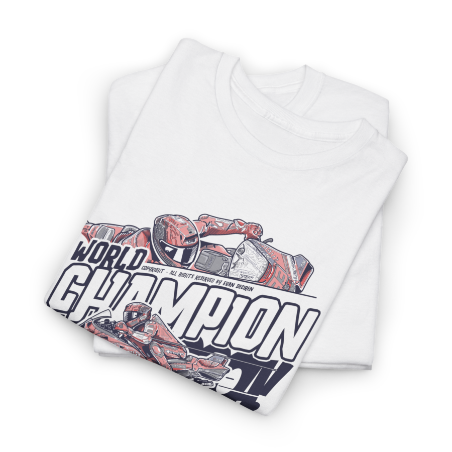 Marc Marquez 2025 World Champion T-Shirt | MotoGP Legend Racing Tee | Motorcycle Comics Art MotoGP Memorabilia