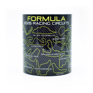 Formula 2026 Racing Circuits Mug - Neon Green Edition - GP Race Track Outlines - Hamilton - Norris - Coffee Cup - Motorsport Gifts  by Legacy Legends