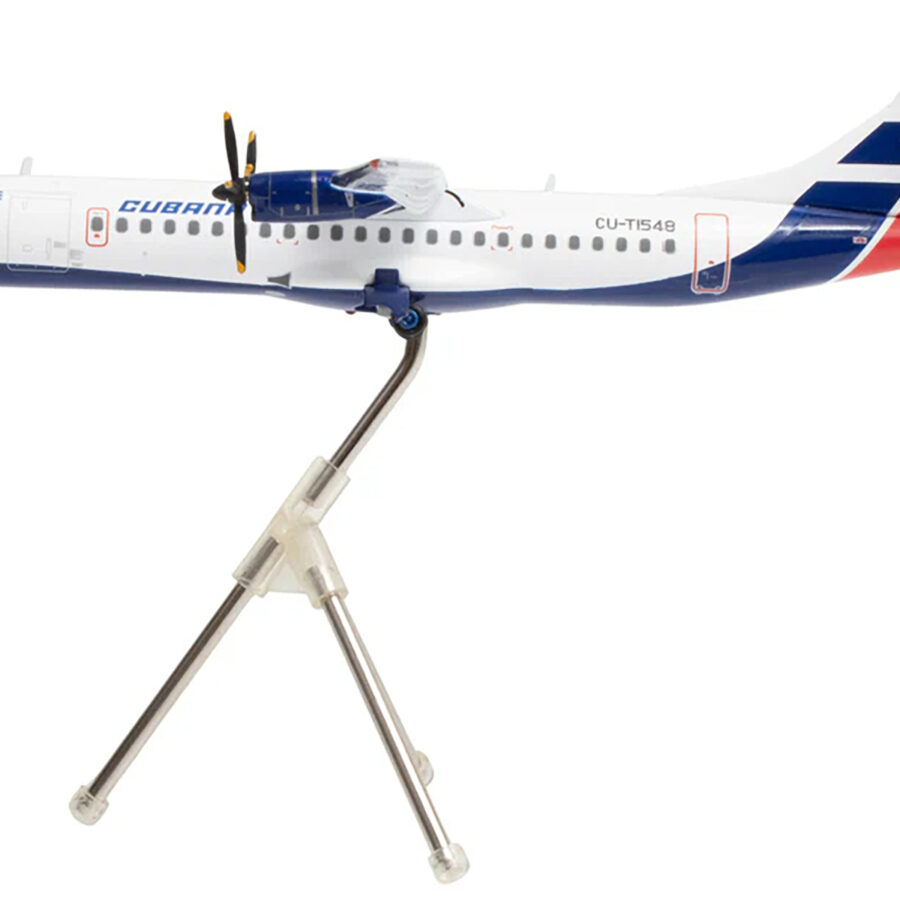 ATR 72-200 Commercial Aircraft "Cubana de Aviacion" (CU-T1548) White with Red and Blue Tail "Gemini 200" Series 1/200 Diecast Model Airplane by GeminiJets Automotive