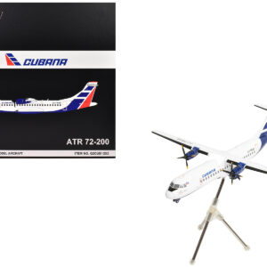 ATR 72-200 Commercial Aircraft "Cubana de Aviacion" (CU-T1548) White with Red and Blue Tail "Gemini 200" Series 1/200 Diecast Model Airplane by GeminiJets from the Sports Car Racing Model Cars store collection.
