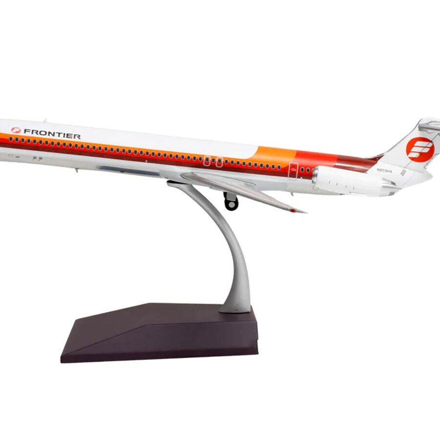 McDonnell Douglas MD-81 Commercial Aircraft "Frontier Airlines" (N859HA) White with Red and Orange Stripes "Gemini 200" Series 1/200 Diecast Model Airplane by GeminiJets from the Sports Car Racing Model Cars store collection.