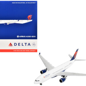 Airbus A330-200 Commercial Aircraft "Delta Air Lines" (N852NW) White with Red and Blue Tail 1/400 Diecast Model Airplane by GeminiJets from the Sports Car Racing Model Cars store collection.