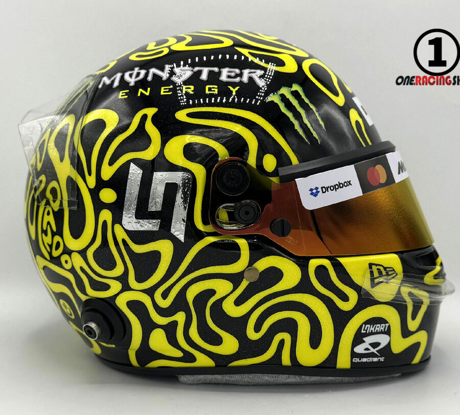 Lando Norris 2025 Bahrain GP F1 Replica Helmet Mc Laren F1 Bahrain GP - Sakhir Track Art