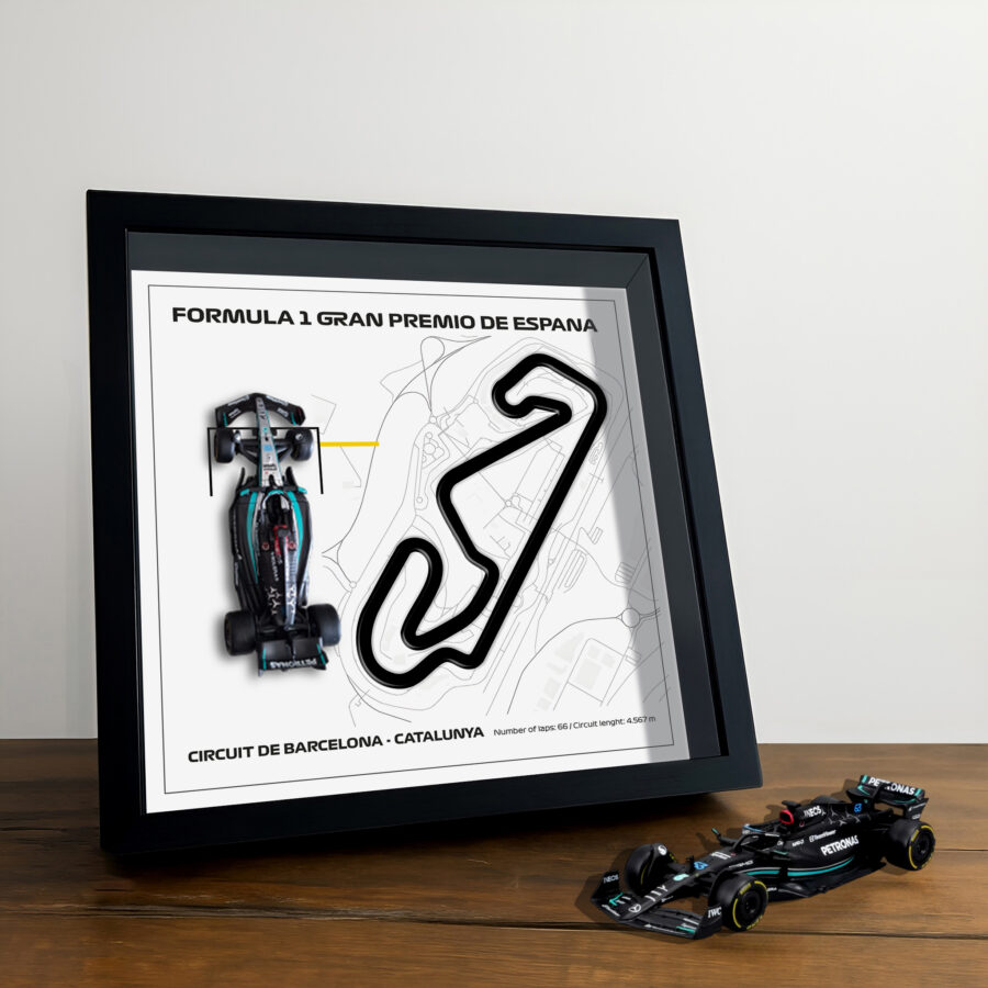 F1 Framed - Grand Premio De Espana - Circuit De Barcelona - Catalunya | Various Cars | F1 Wall Art | Circuit Frame | F1 Gift | Formula One from the Spanish GP - Barcelona Catalunya Track Art store collection.