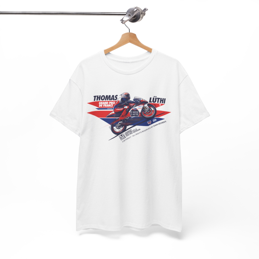 Thomas Luthi 2006 T-Shirt | Swiss MotoGP Legend Racing Tee | Retro Grand Prix Motorcycle Racer Fan Gift from the Sports Car Racing Race Suits store collection.
