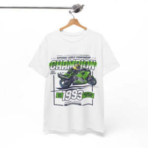 Scott Russell 1993 World Superbike Champion T-Shirt | Superbike Legend Tee | Kawasaki Sportbike Vintage Gift George Russell by Evan DeCiren Store
