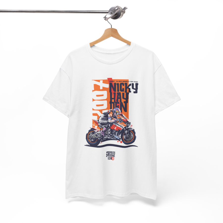 Nicky Hayden 2007 MotoGP T-Shirt | MotoGP Legend Racing Tee | Repsol Honda Motorcycle Shirt from the Sports Car Racing Clothing store collection.