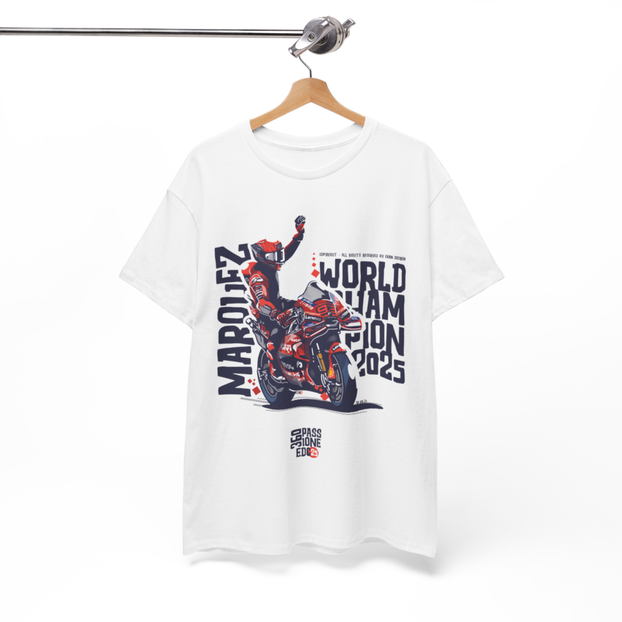 Marc Marquez 2025 MotoGP World Champion T-Shirt | MotoGP Legend Racing Tee | Ducati Lenovo from the Ducati MotoGP Team store collection.