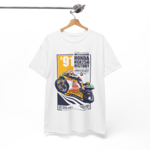 Helmut Bradl 1991 NSR250 T-Shirt | MotoGP Legend Tee | Retro Racing Vintage Motorcycle Shirt from the Sports Car Racing Race Suits store collection.