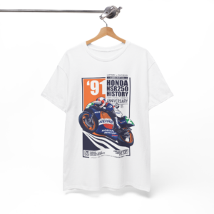 Carlos Cardus 1991 NSR250 T-Shirt | MotoGP Legend Tee | Repsol Racing T-Shirt | Retro Racing Vintage Motorcycle Shirt from the Sports Car Racing Race Suits store collection.