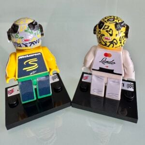 F1 minifigura Lando Norris Montecarlo history 2024 and Winner 2025 McLaren from the F1 Model Cars store collection.