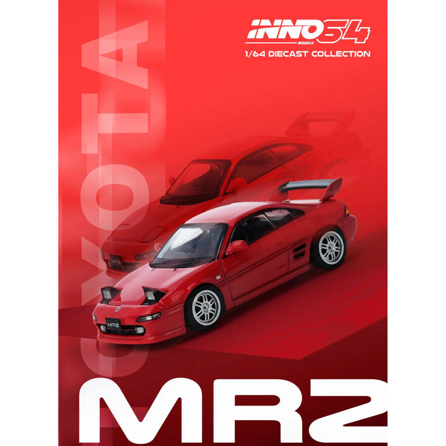 Toyota MR2 (SW20) RHD (Right Hand Drive) Red 1/64 Diecast Model Car by Inno Models Sports Car Racing Model Cars